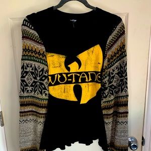 One of a kind WuTang peplum top